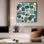 Abstract 1342 Canvas Art 60 x 60 cm / Black