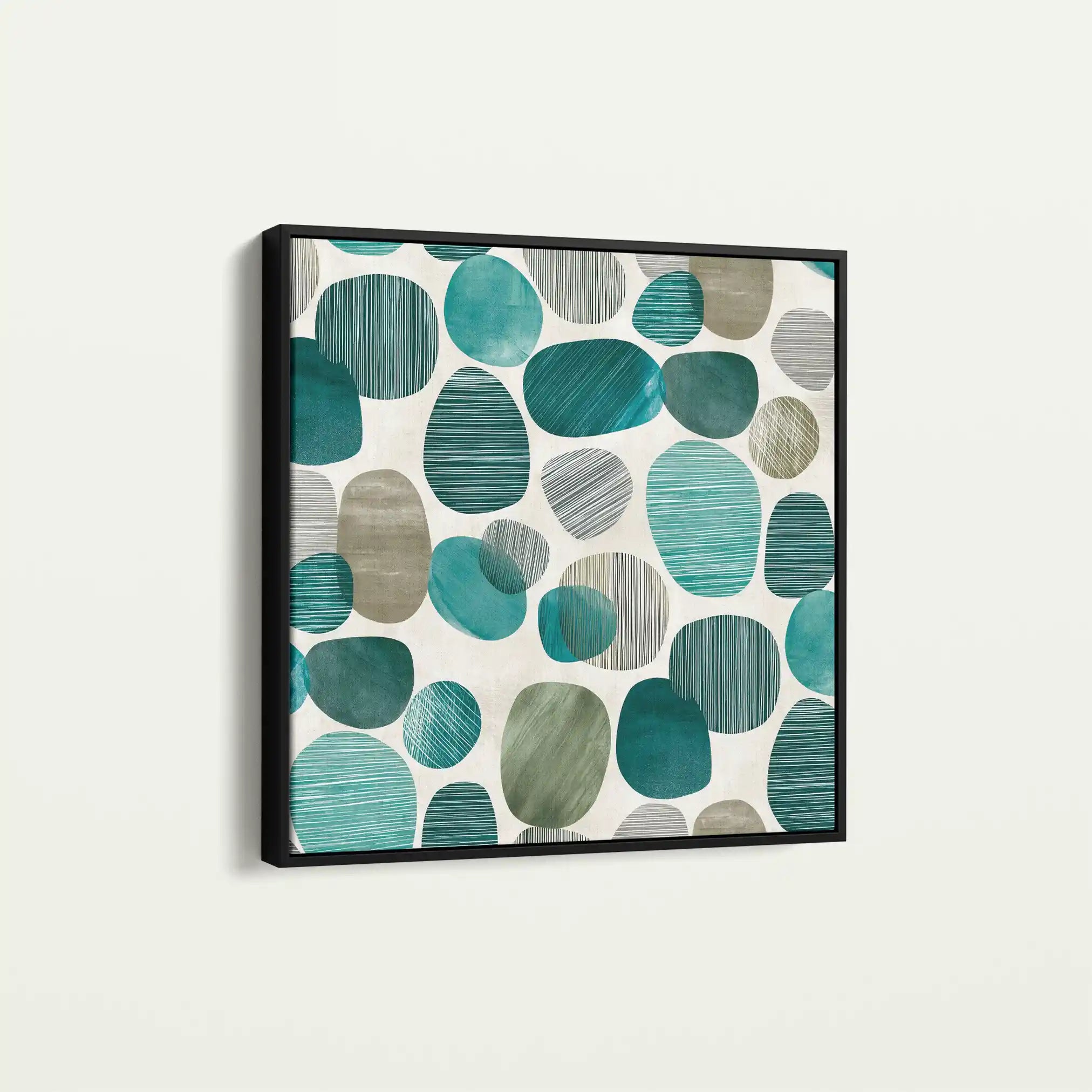 Abstract 1342 Canvas Art 60 x 60 cm / Black