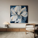 Floral 1342 Canvas Art 16" x 16" / 40 x 40 cm / Black