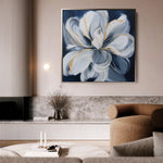 Floral 1342 Canvas Art 16" x 16" / 40 x 40 cm / Black