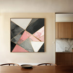Abstract 1343 Canvas Art 16" x 16" / 40 x 40 cm / Black