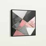 Abstract 1343 Canvas Art 16" x 16" / 40 x 40 cm / Black