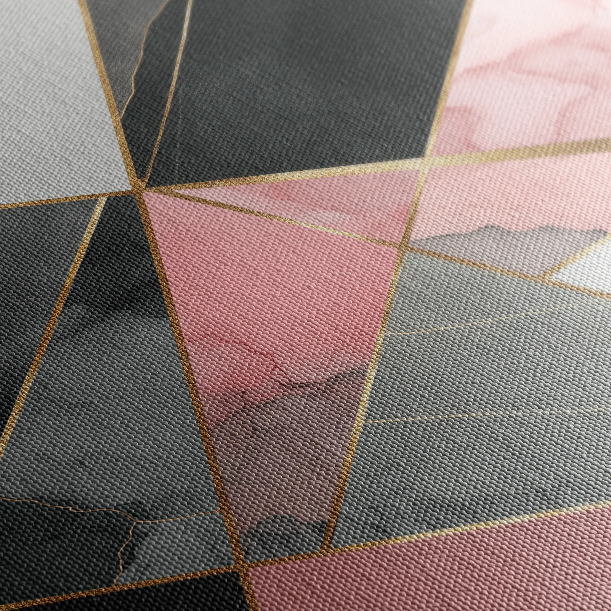 Abstract 1343 Canvas Art 16" x 16" / 40 x 40 cm / Black