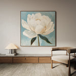 Floral 1343 Canvas Art 16" x 16" / 40 x 40 cm / Black