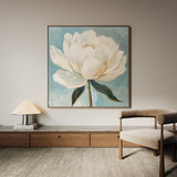 Floral 1343 Canvas Art 16" x 16" / 40 x 40 cm / Black