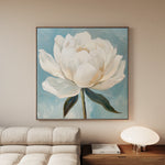 Floral 1343 Canvas Art 16" x 16" / 40 x 40 cm / Black