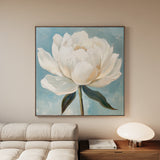 Floral 1343 Canvas Art 16" x 16" / 40 x 40 cm / Black