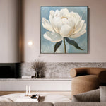 Floral 1343 Canvas Art 16" x 16" / 40 x 40 cm / Black