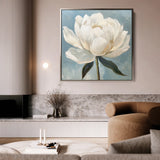 Floral 1343 Canvas Art 16" x 16" / 40 x 40 cm / Black