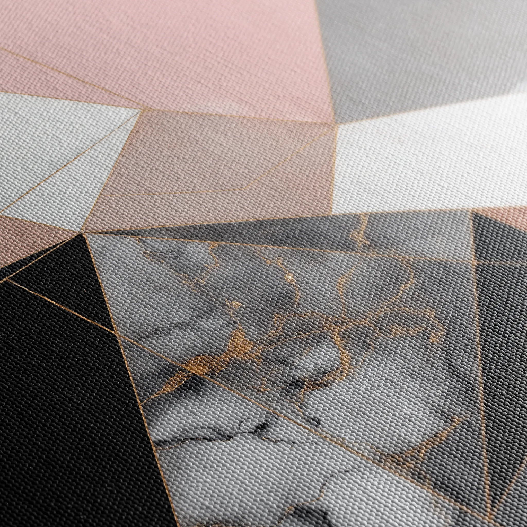 Abstract 1344 Canvas Art 16" x 16" / 40 x 40 cm / Black
