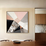 Abstract 1344 Canvas Art 60 x 60 cm / Black