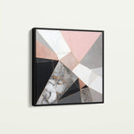 Abstract 1344 Canvas Art 60 x 60 cm / Black