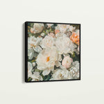 Floral 1344 Canvas Art 16" x 16" / 40 x 40 cm / Black