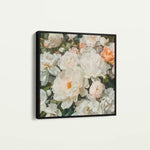 Floral 1344 Canvas Art 60 x 60 cm / Black
