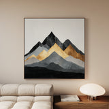 Abstract 1345 Canvas Art 16" x 16" / 40 x 40 cm / Black