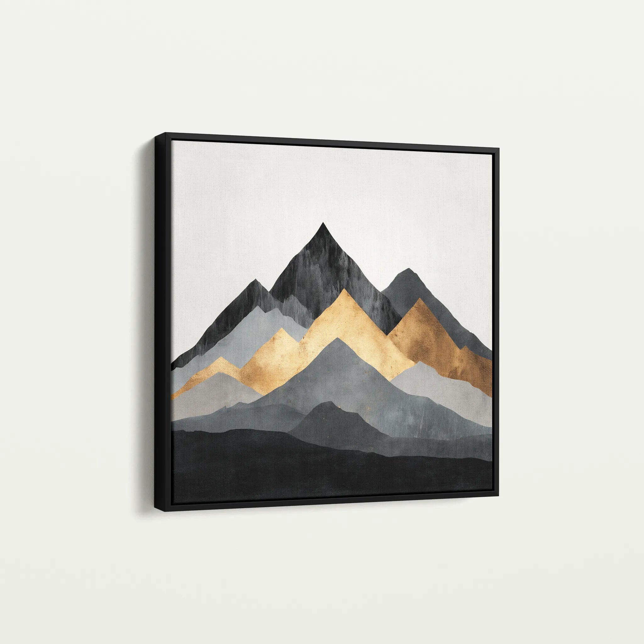 Abstract 1345 Canvas Art 16" x 16" / 40 x 40 cm / Black