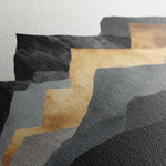 Abstract 1345 Canvas Art 16" x 16" / 40 x 40 cm / Black