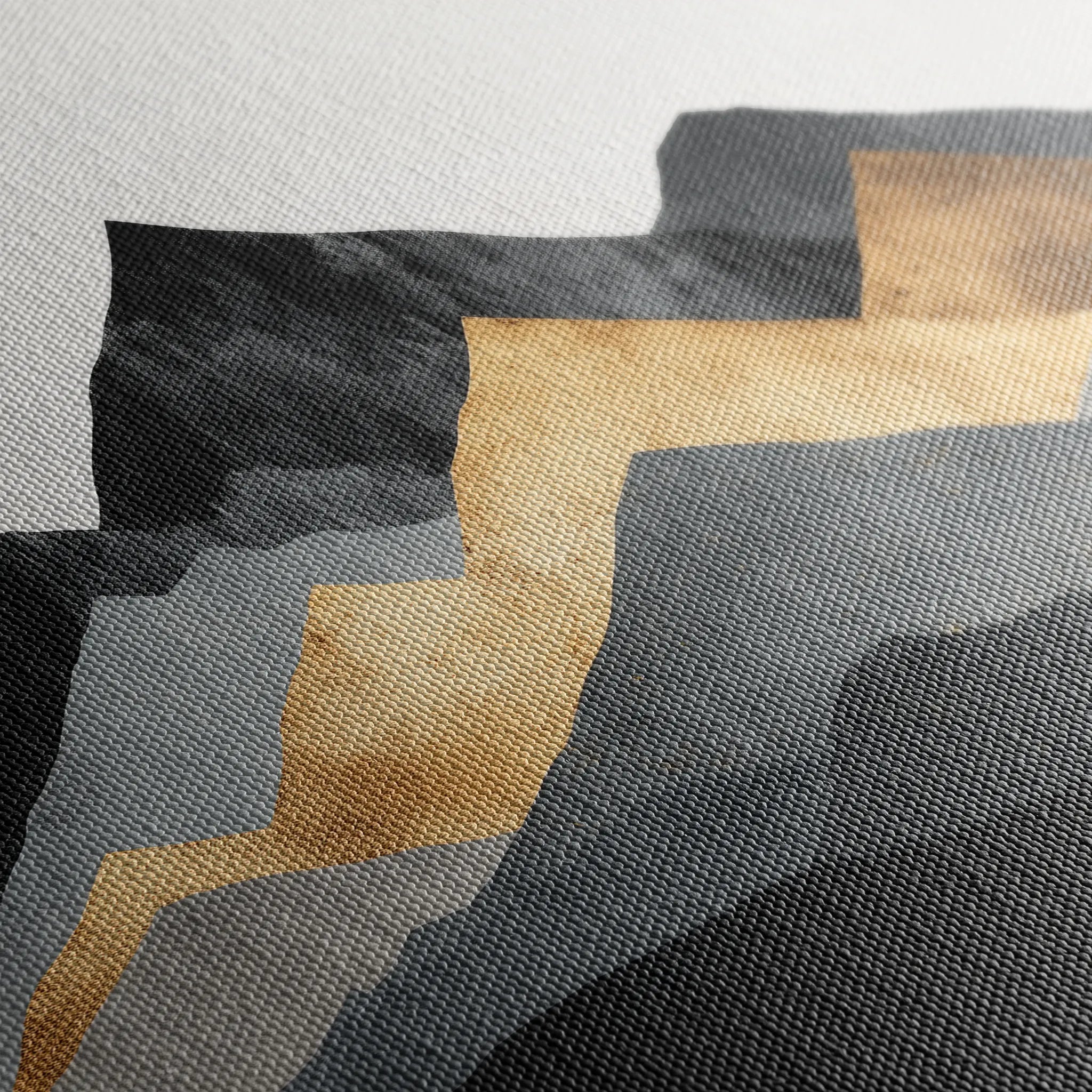 Abstract 1345 Canvas Art 16" x 16" / 40 x 40 cm / Black