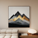 Abstract 1345 Canvas Art 60 x 60 cm / Black