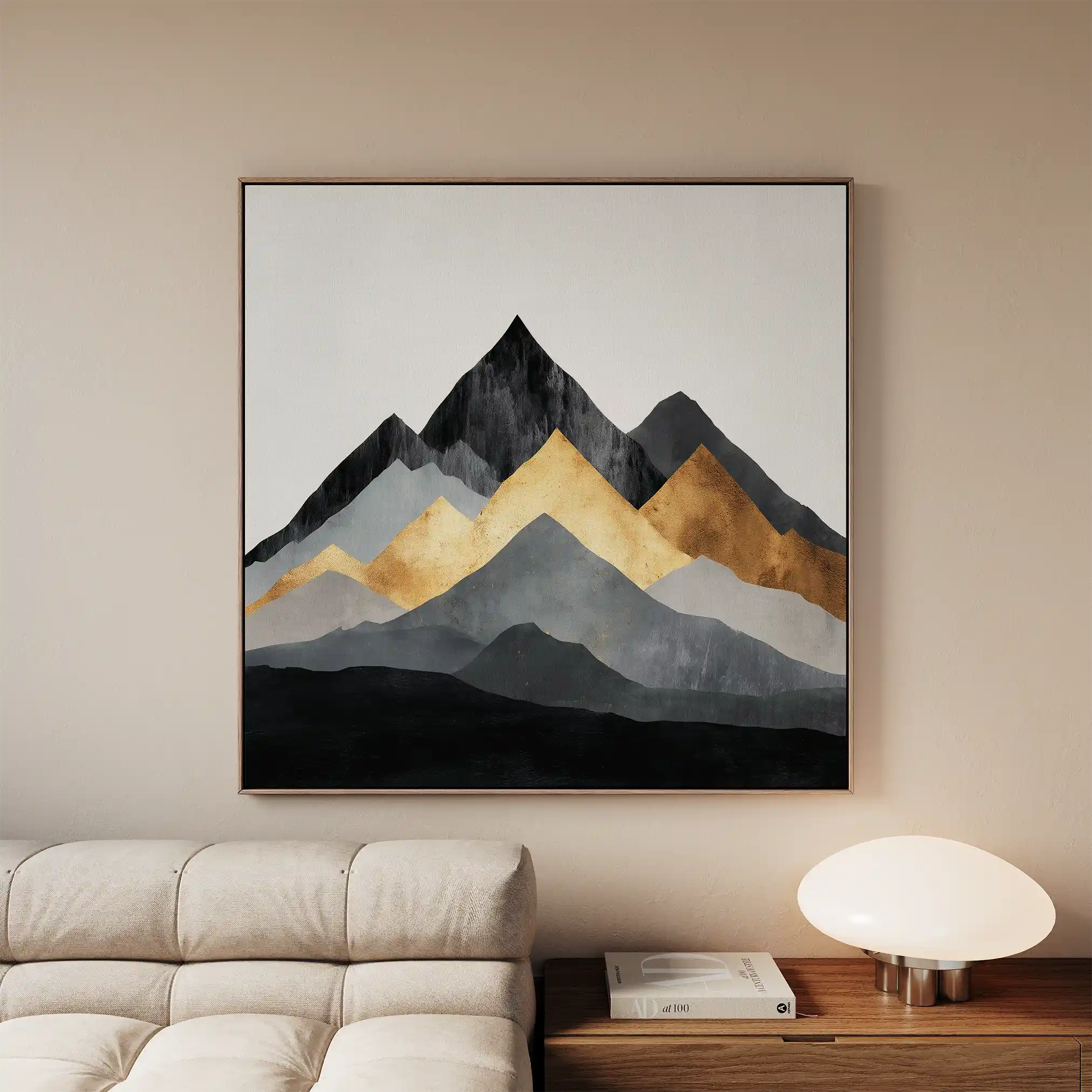 Abstract 1345 Canvas Art 60 x 60 cm / Black