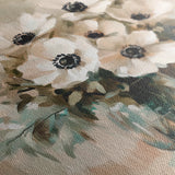 Floral 1345 Canvas Art 16" x 16" / 40 x 40 cm / Black
