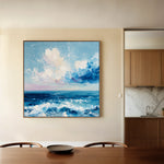 Abstract 1346 Canvas Art 16" x 16" / 40 x 40 cm / Black