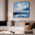 Abstract 1346 Canvas Art 16" x 16" / 40 x 40 cm / Black