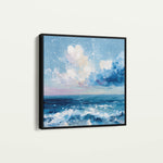 Abstract 1346 Canvas Art 16" x 16" / 40 x 40 cm / Black