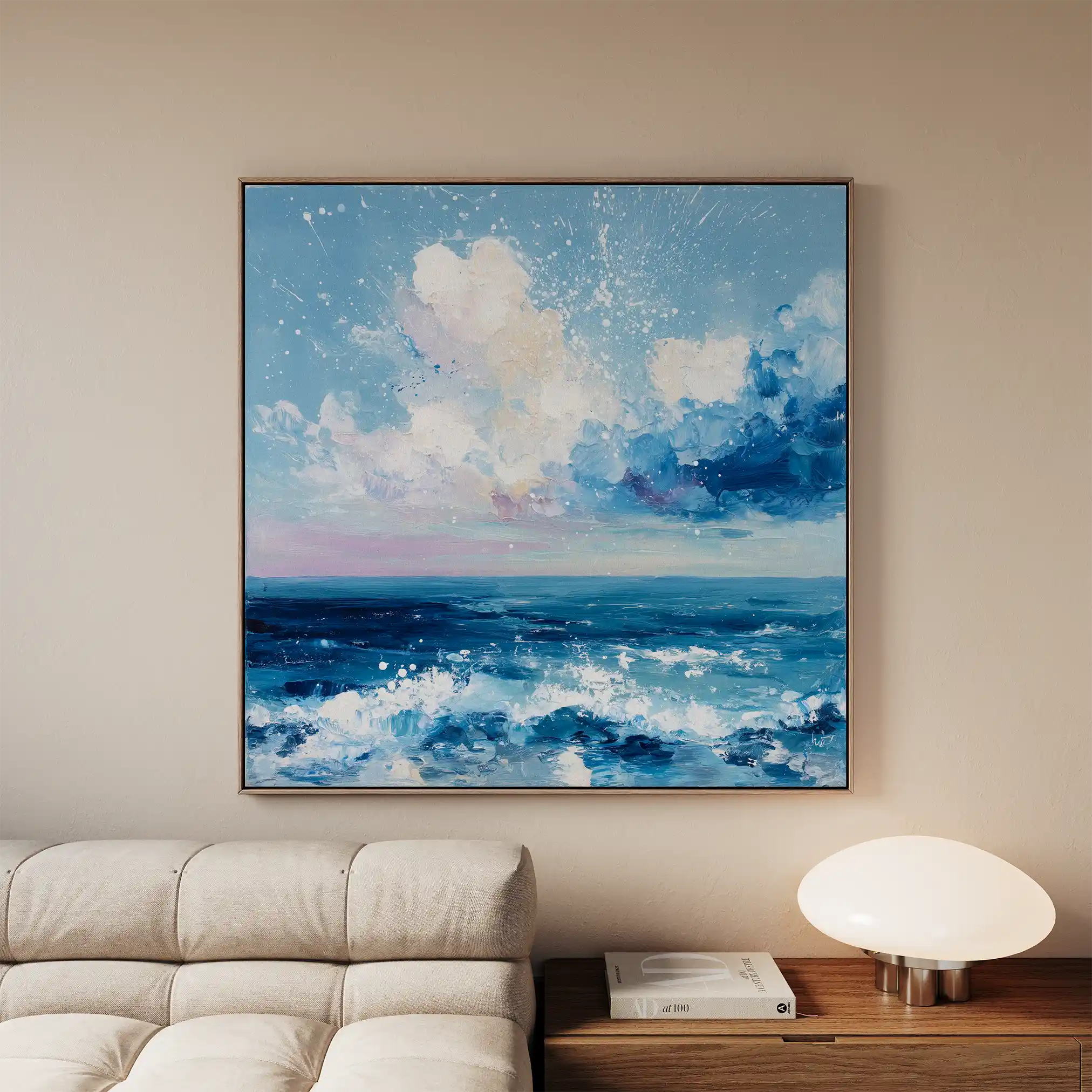 Abstract 1346 Canvas Art 60 x 60 cm / Black