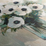 Floral 1346 Canvas Art 16" x 16" / 40 x 40 cm / Black