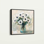 Floral 1346 Canvas Art 60 x 60 cm / Black