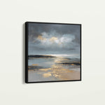 Abstract 1347 Canvas Art 16" x 16" / 40 x 40 cm / Black