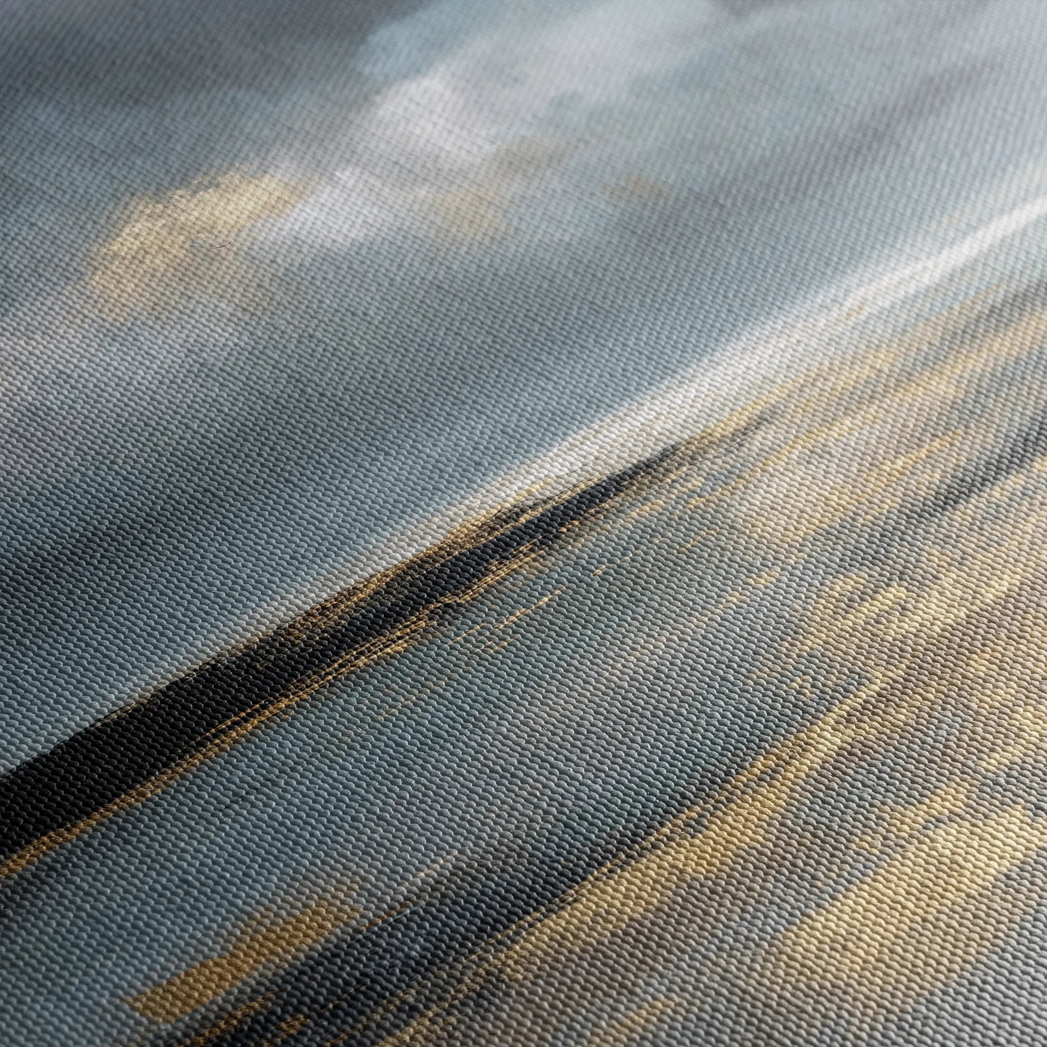 Abstract 1347 Canvas Art 16" x 16" / 40 x 40 cm / Black
