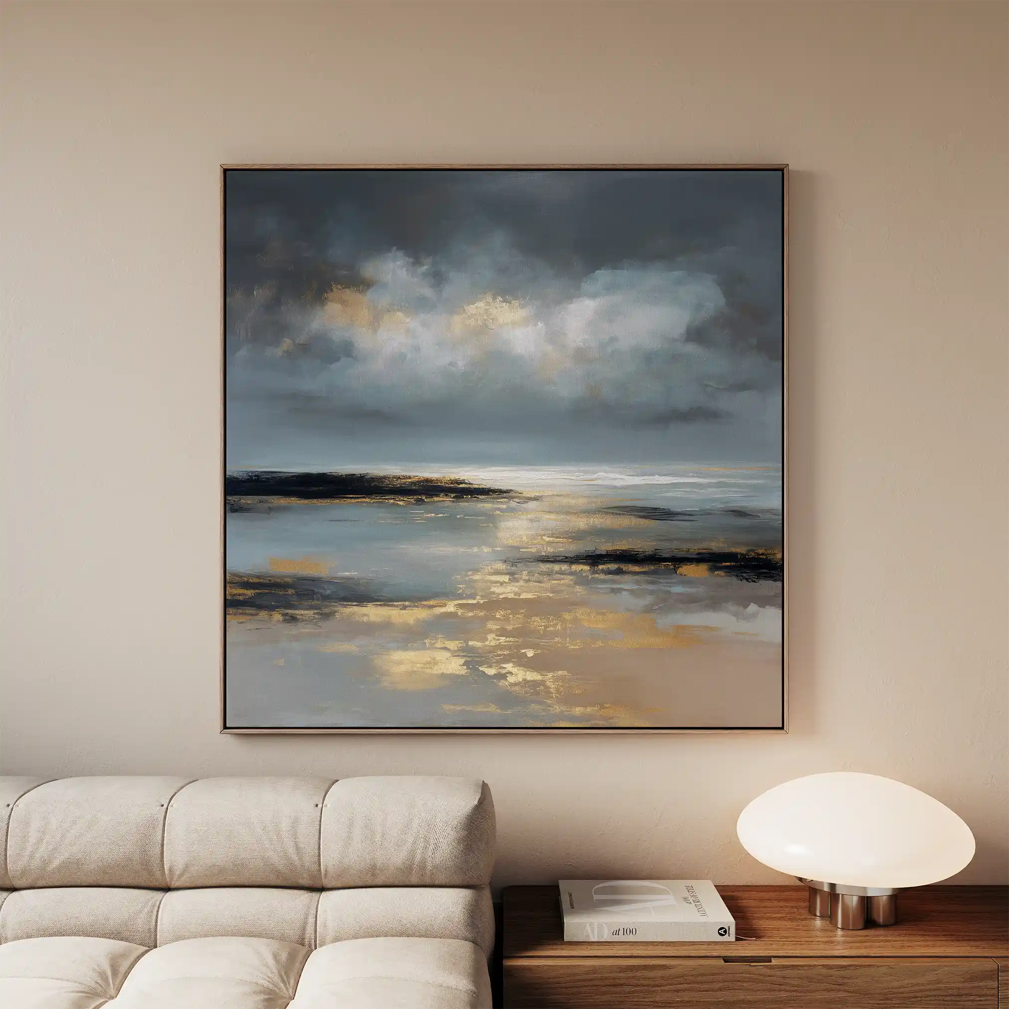 Abstract 1347 Canvas Art 60 x 60 cm / Black