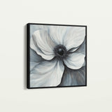 Floral 1347 Canvas Art 16" x 16" / 40 x 40 cm / Black