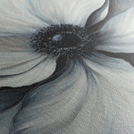 Floral 1347 Canvas Art 16" x 16" / 40 x 40 cm / Black