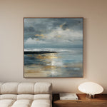 Abstract 1348 Canvas Art 16" x 16" / 40 x 40 cm / Black