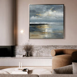Abstract 1348 Canvas Art 16" x 16" / 40 x 40 cm / Black