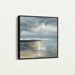 Abstract 1348 Canvas Art 16" x 16" / 40 x 40 cm / Black