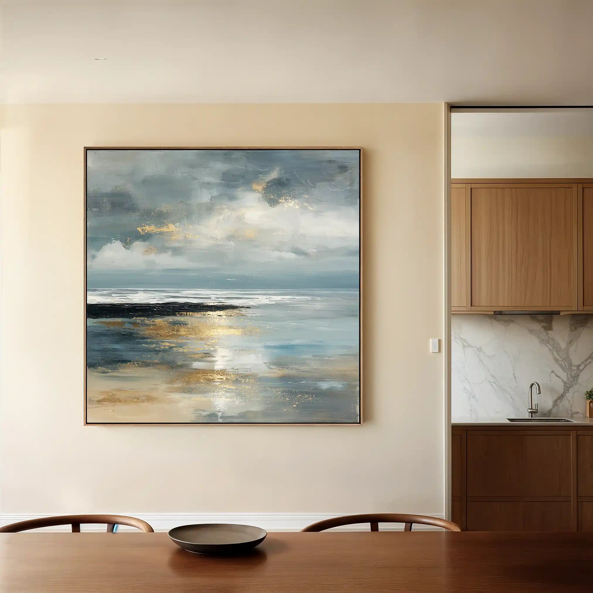 Abstract 1348 Canvas Art 60 x 60 cm / Black