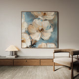 Floral 1348 Canvas Art 16" x 16" / 40 x 40 cm / Black