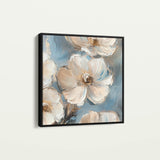 Floral 1348 Canvas Art 16" x 16" / 40 x 40 cm / Black