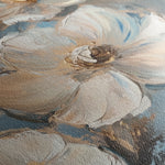 Floral 1348 Canvas Art 16" x 16" / 40 x 40 cm / Black