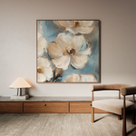 Floral 1348 Canvas Art 60 x 60 cm / Black
