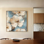 Floral 1348 Canvas Art 60 x 60 cm / Black