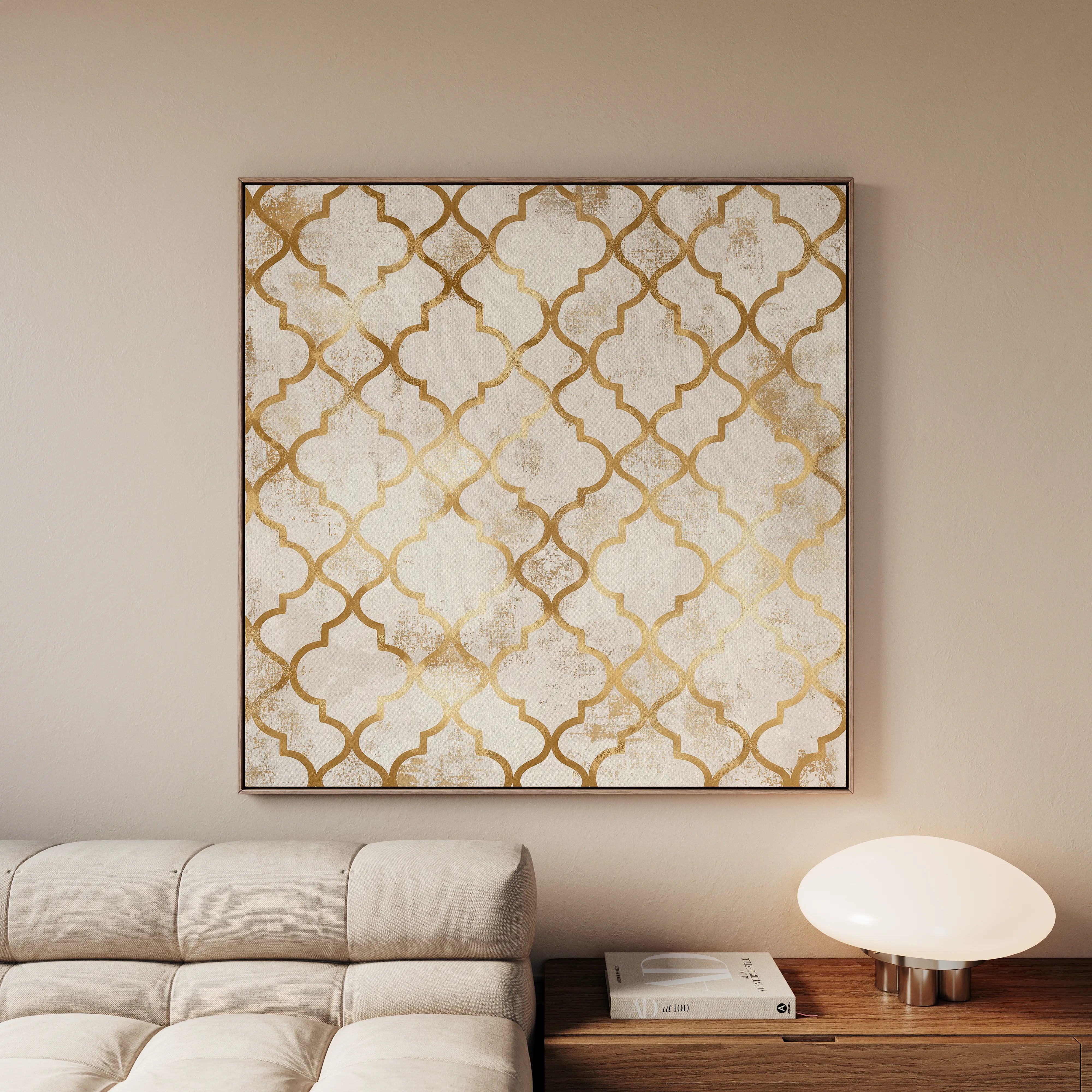 Abstract 1349 Canvas Art 16" x 16" / 40 x 40 cm / Black
