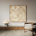 Abstract 1349 Canvas Art 16" x 16" / 40 x 40 cm / Black