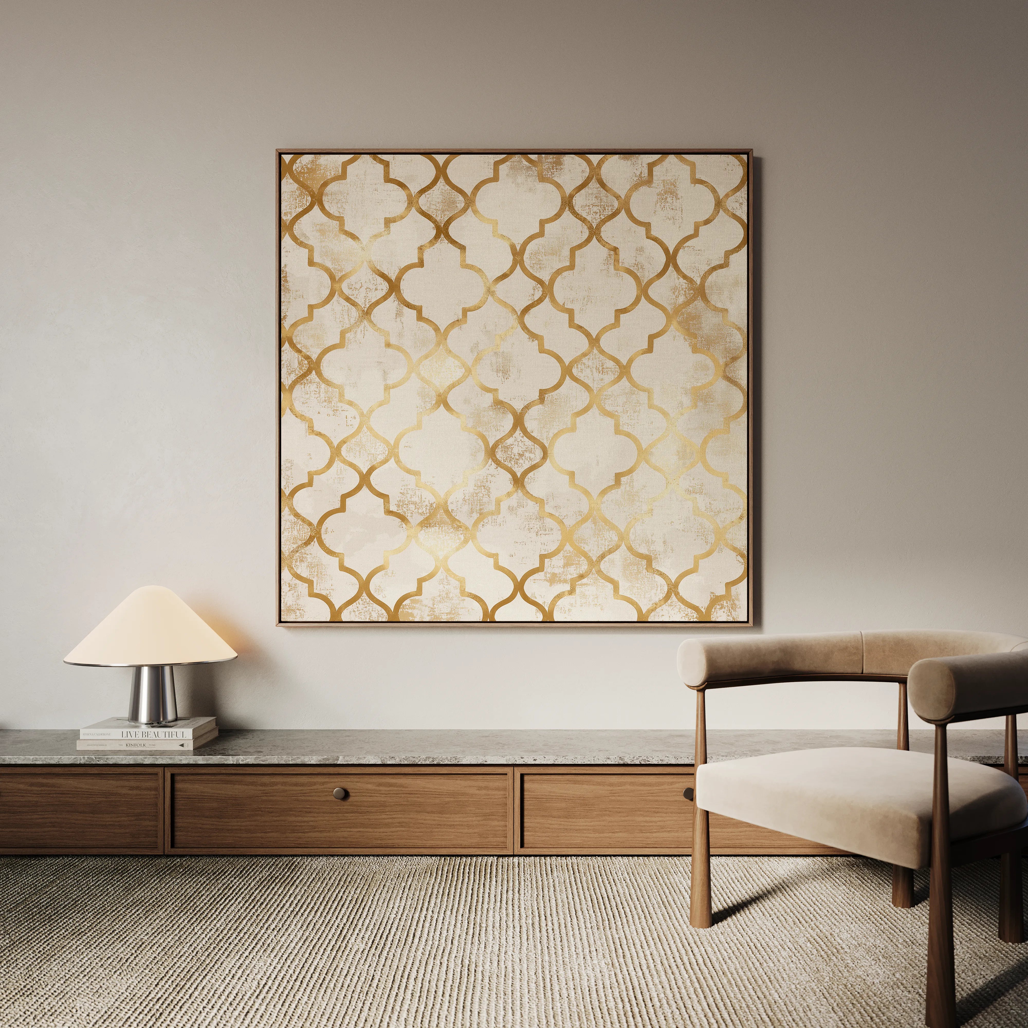 Abstract 1349 Canvas Art 16" x 16" / 40 x 40 cm / Black