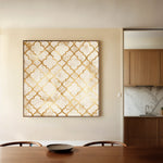 Abstract 1349 Canvas Art 16" x 16" / 40 x 40 cm / Black