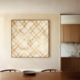 Abstract 1349 Canvas Art 16" x 16" / 40 x 40 cm / Black